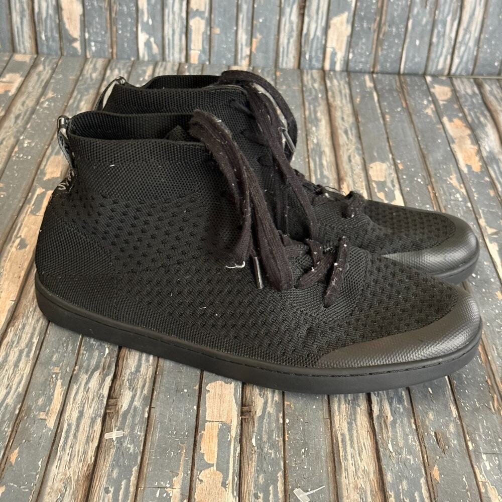 Suavs The Legacy High Top Shoes Mens 12 Black Knit Athletic Sneakers Comfort